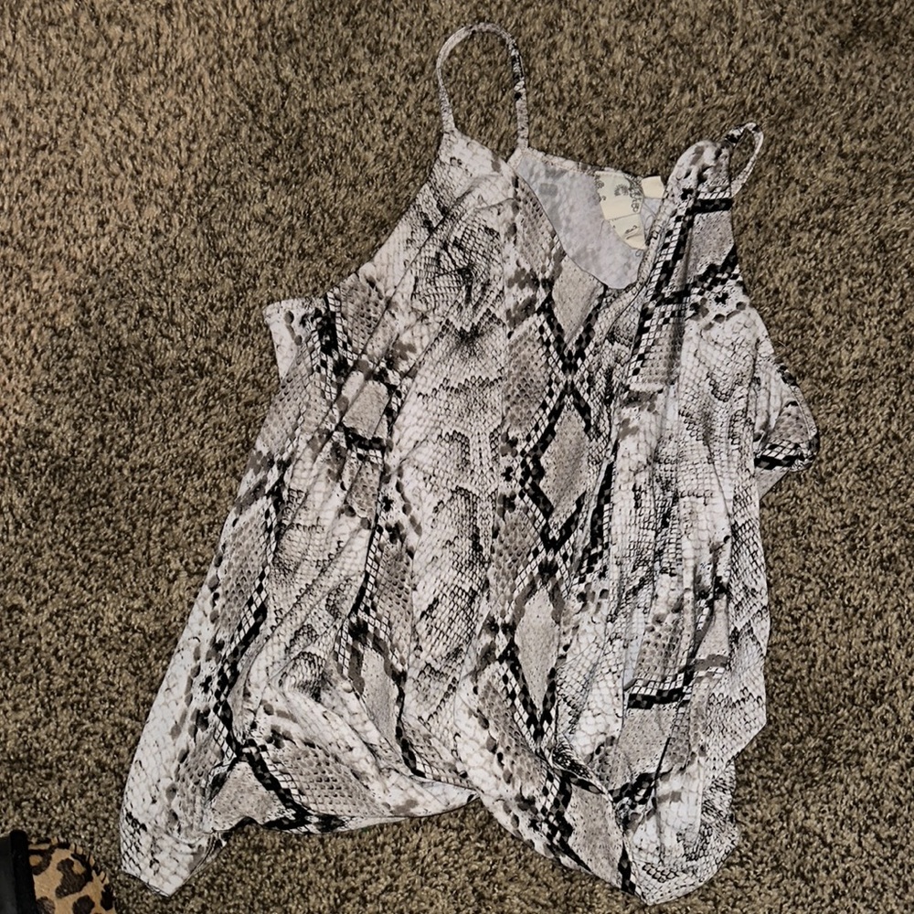 Blu Pepper snakeskin bubble shirt